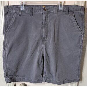 Carhartt Relaxed Fit Mens 44 Gray Canvas Cargo Shorts 9.5” Inseam